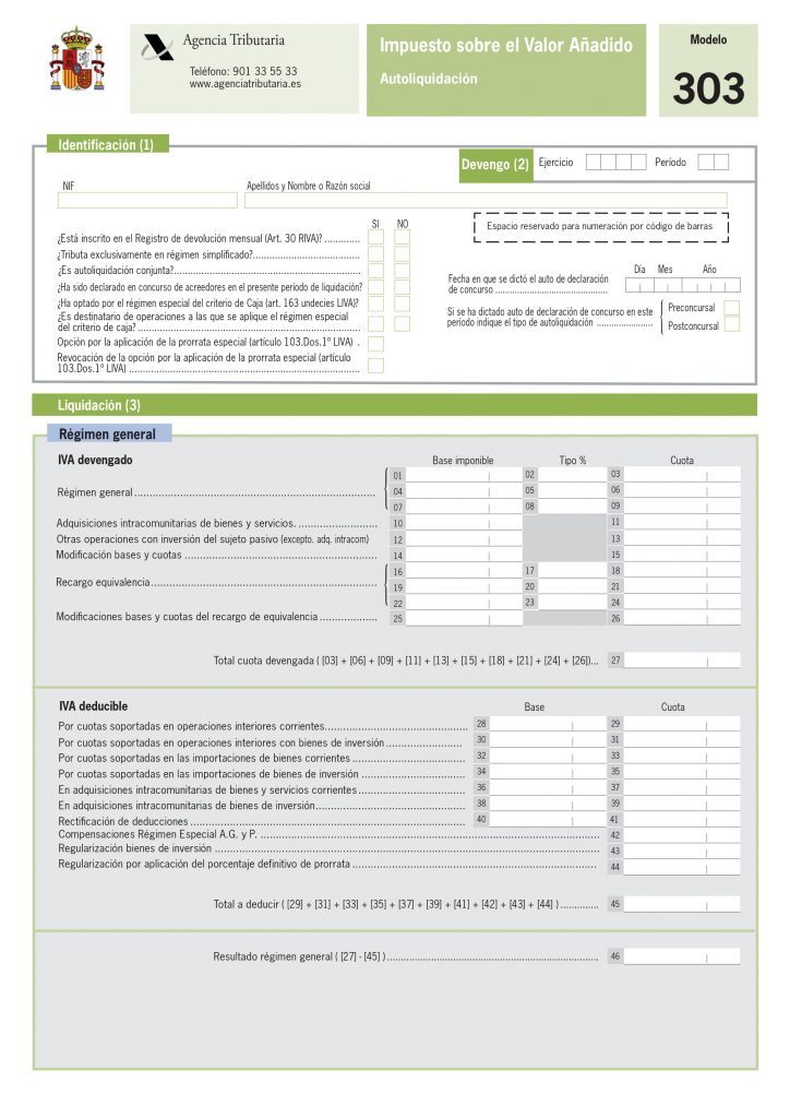 modelo 303 para rellenar