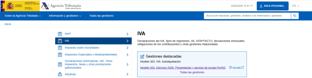 modelo 303 formulario