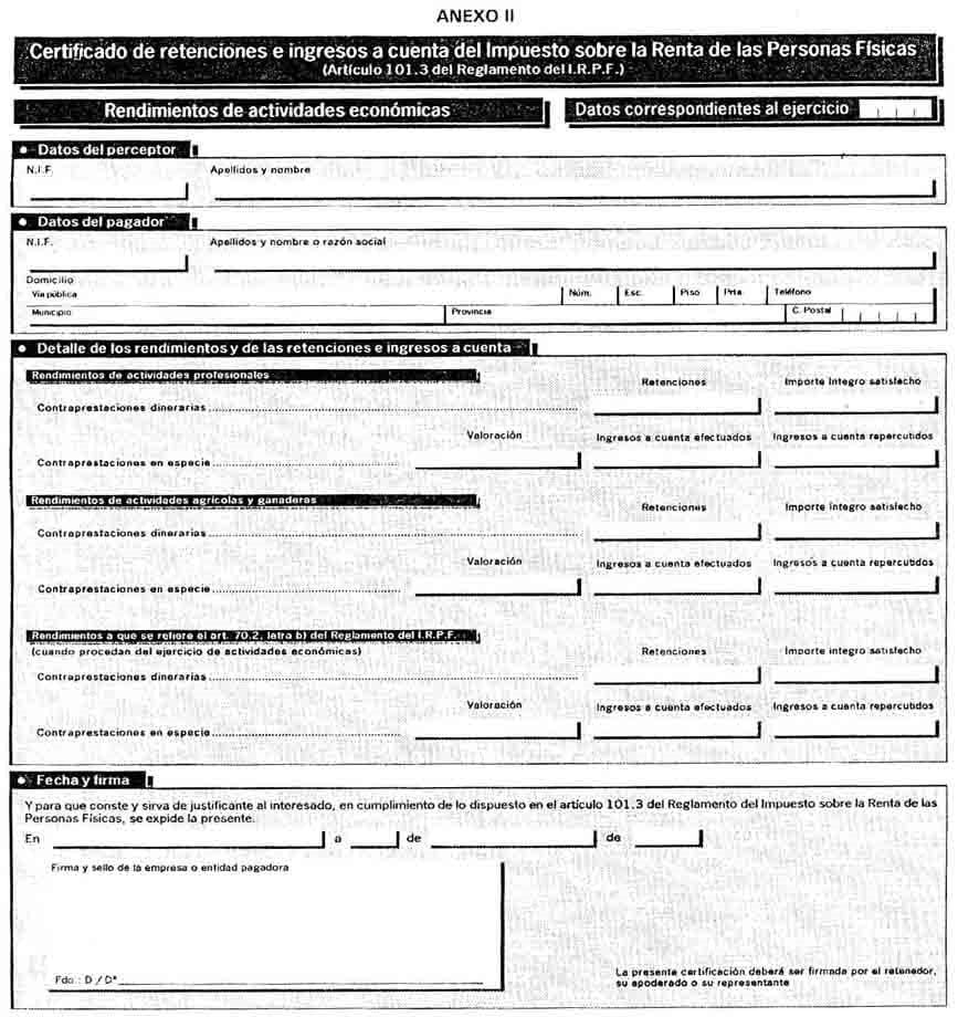 Certificado de retenciones e ingresos a cuenta Billin