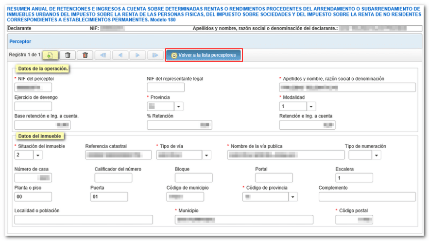 Resumen anual de retenciones e ingresos y el importe íntegro satisfecho
