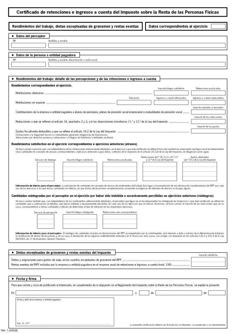 ejemplo certificado de retenciones e ingresos