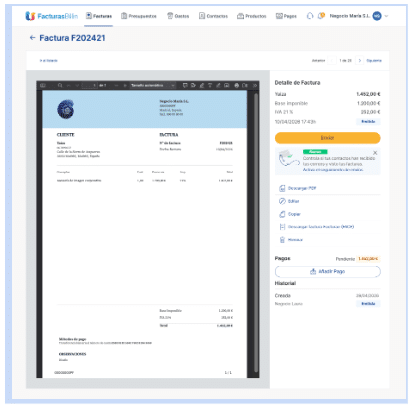 crea factura 10.2