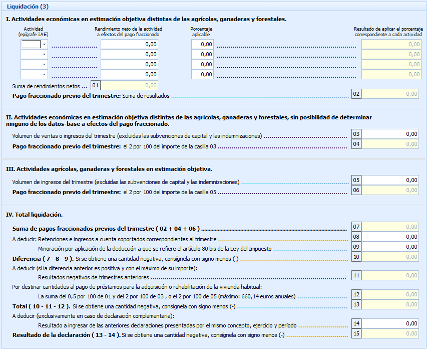 modelo 131 pago fraccionado