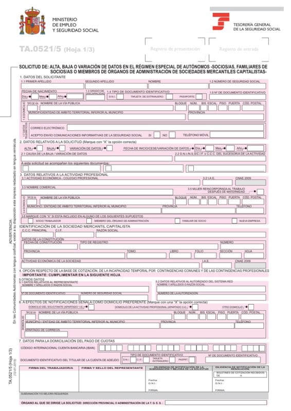 inscripcion empresa seguridad social