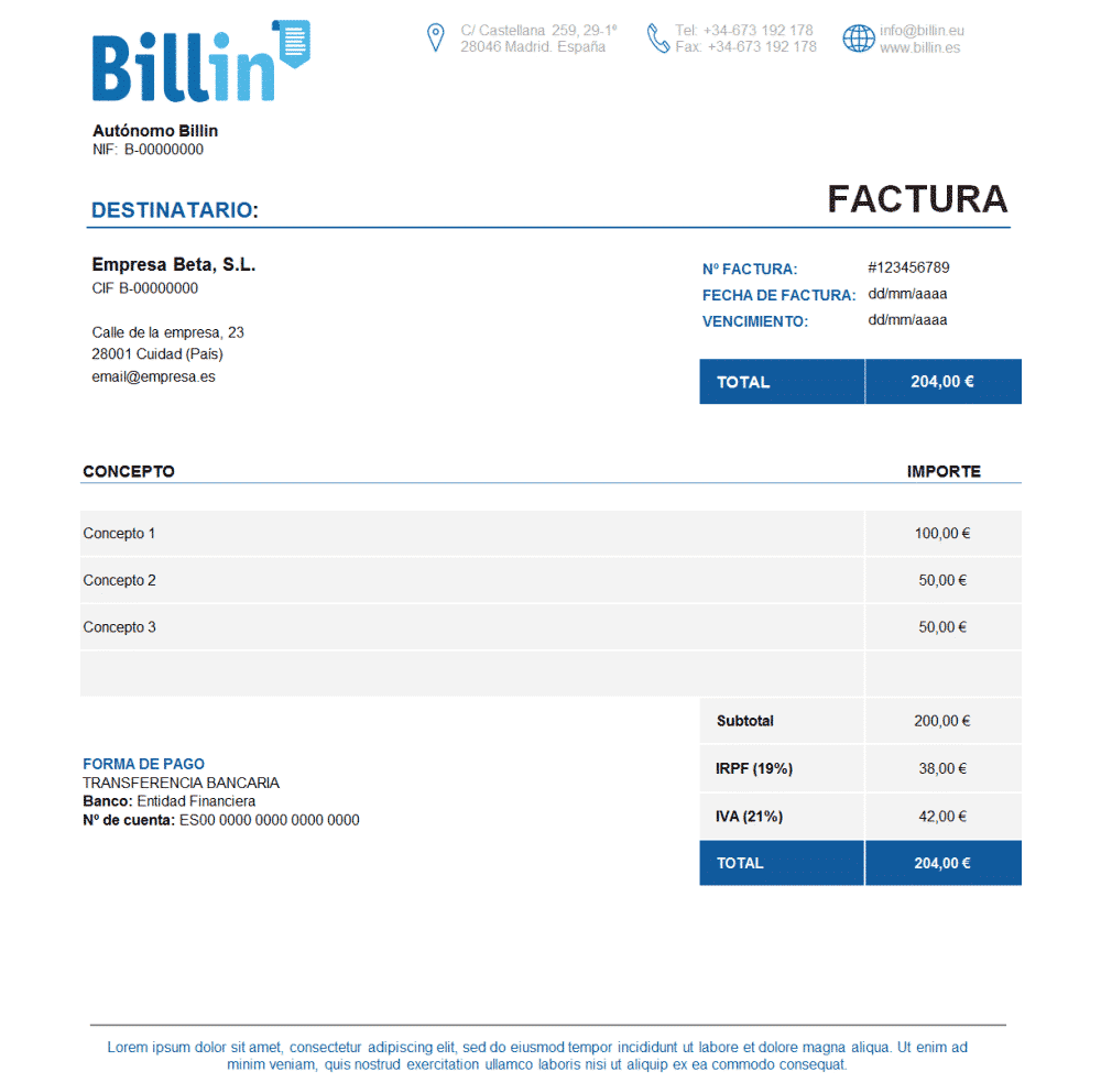 Médico Permiso Misericordioso Cómo Hacer una Factura? 【Generador y PLANTILLA】 - Billin