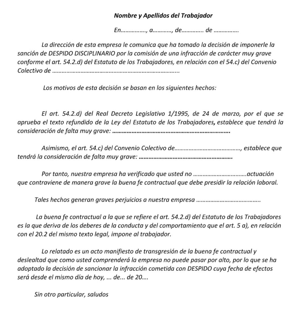 ¿Cómo hacer una Carta de Despido? Partes y Modelo - Billin