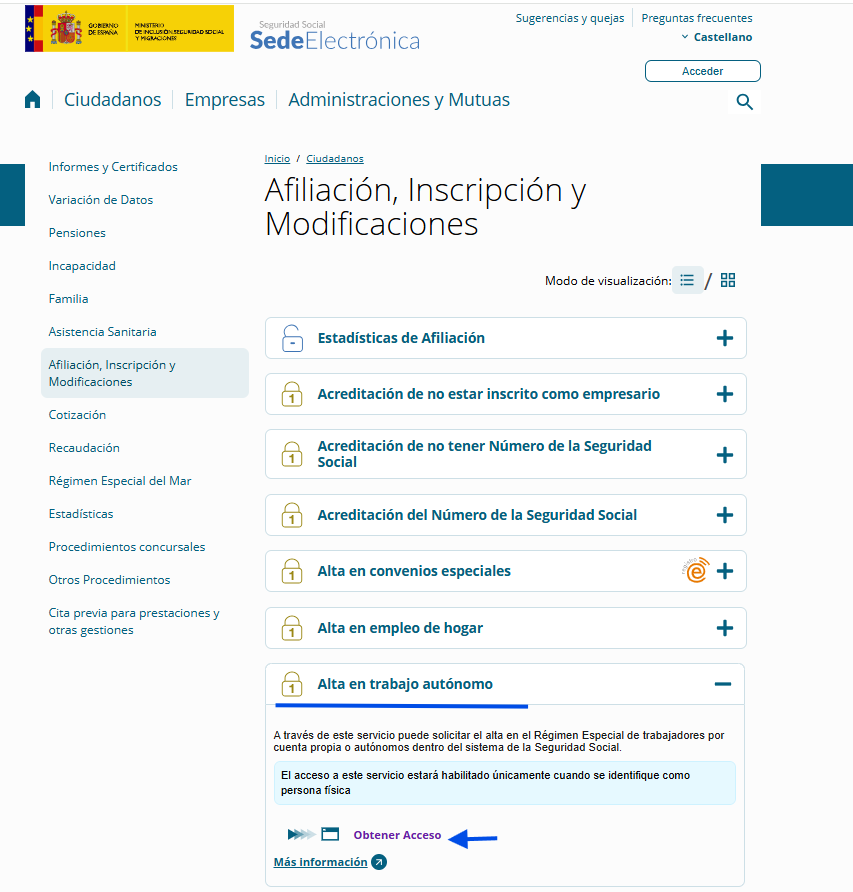 alta reta autonomo
