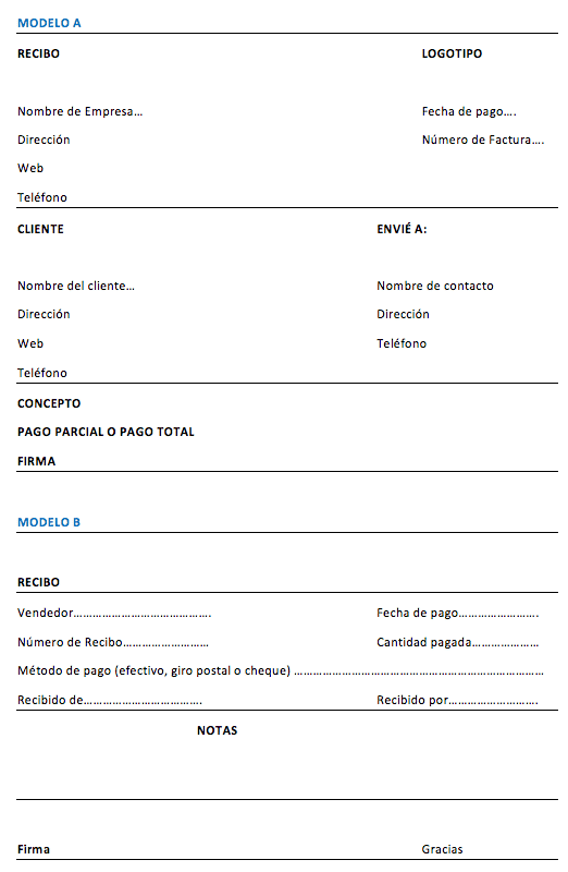 Modelo de Recibo de Pago legal qué es + descargable 2023 - Billin