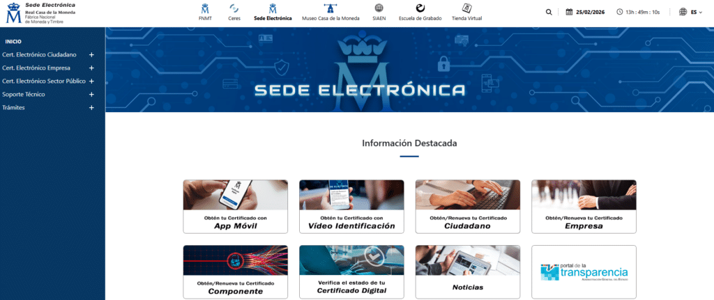 sede certificados