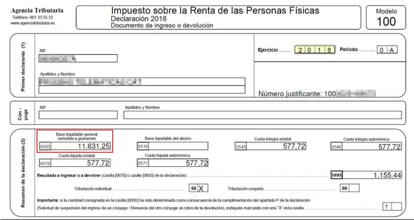 casilla 505 ejemplo