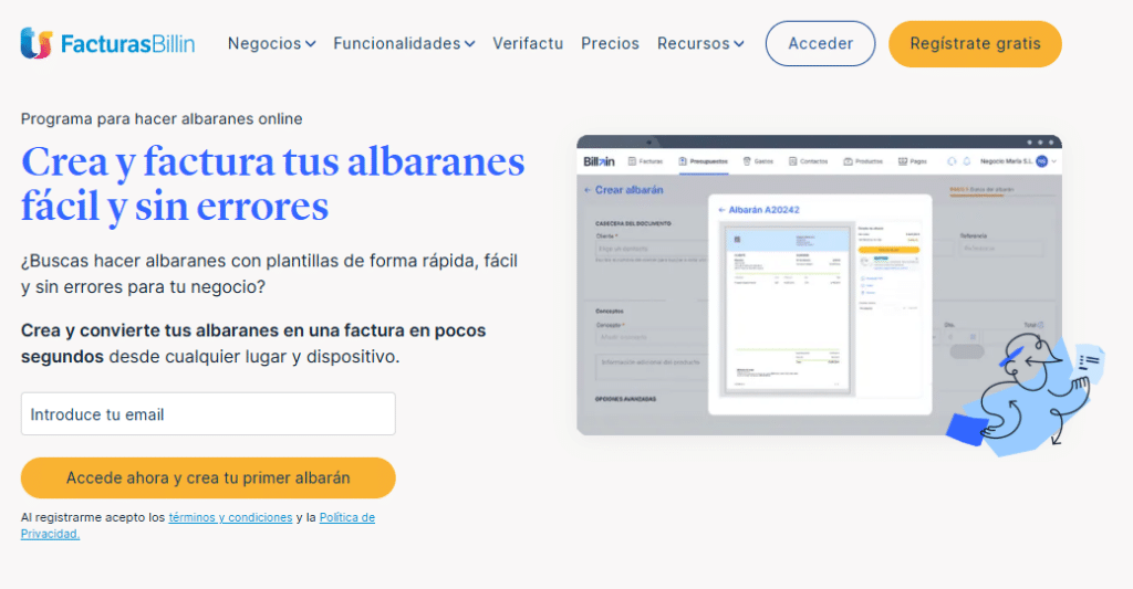 crear albaran inicio