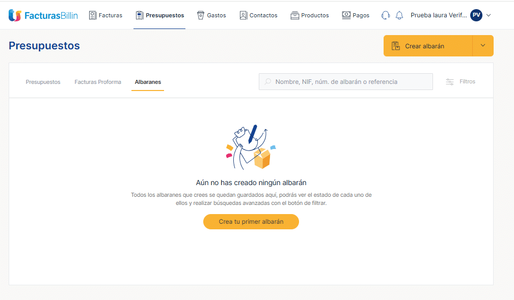 crear albaran software