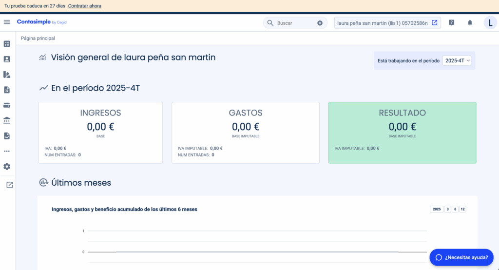 cegid contasimple producto facturación panel