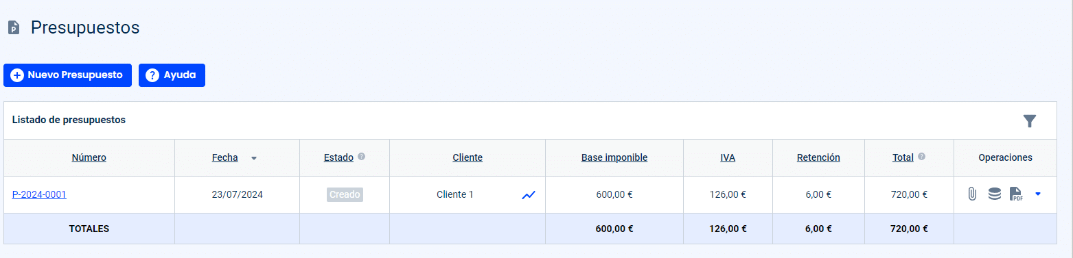 hacer presupuestos con contasimple