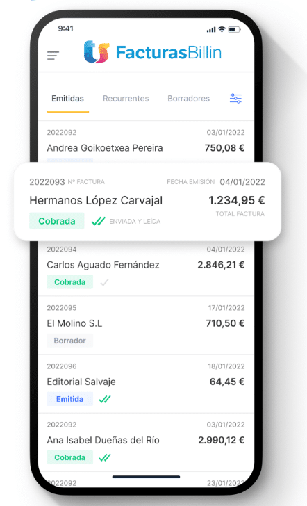 aplicacion movil de billin