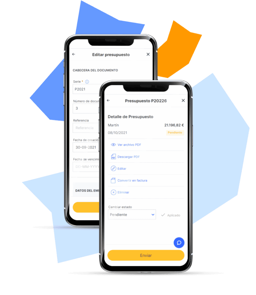mockup-crear-factura-billin app presupuestos
