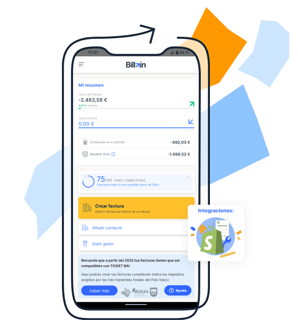 MOCLUP MOBILE DASHBOARD TBAI + SHOPI